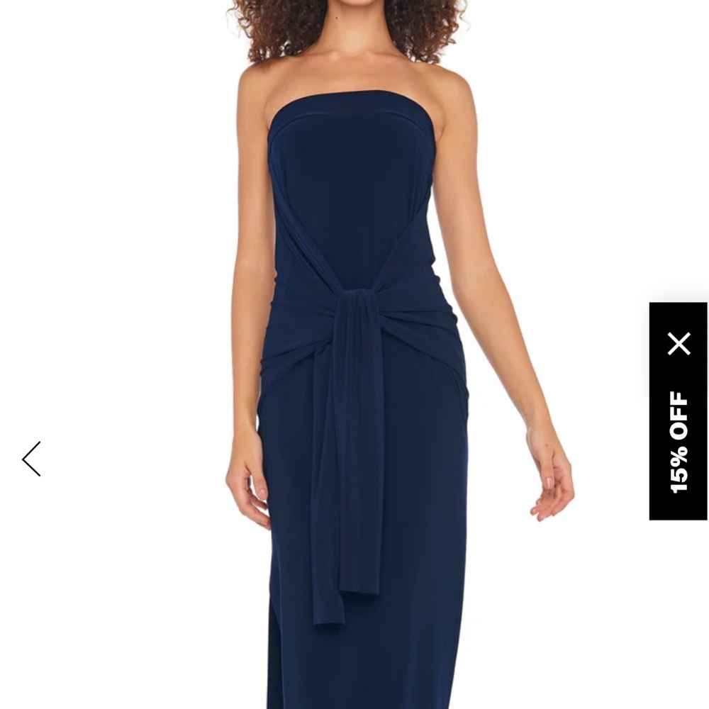 Norma Kamali Midnight Blue Strapless Dress